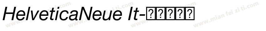 HelveticaNeue It字体转换